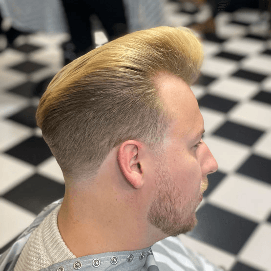 Fade cut with beard